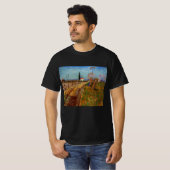 T-shirt Traversée d'un champ, Willows par Vincent van Gogh (Devant entier)