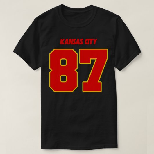 T-shirt Travis Kelce Jersey FrontBack Imprimer 1 (Design devant)