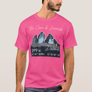 T-shirt Tre Cime Lavaredo Trois sommets Dolomites