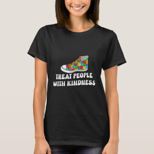 T-shirt Treat People With Kindness Autism Tees  For Friend