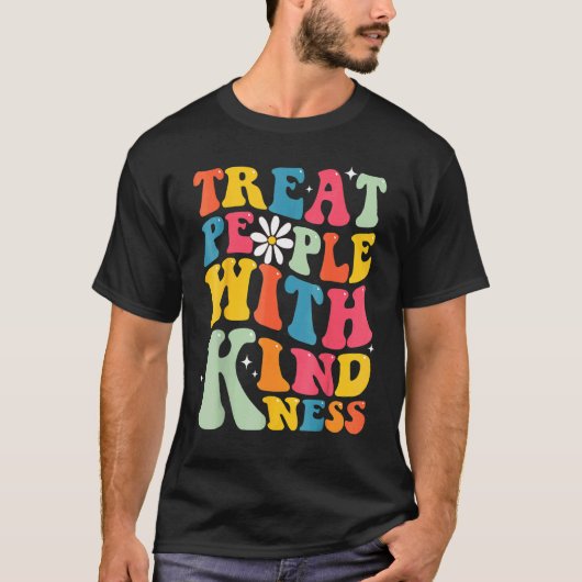 T-shirt Treat People With Kindness Retro TPWK Inspirationa (Devant)