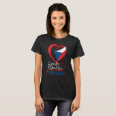 T-shirt Trebechovice Pod Orebem République tchèque Drapeau (Devant entier)