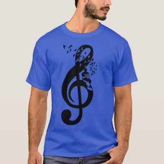 T-shirt Treble Clef Guitare acoustique