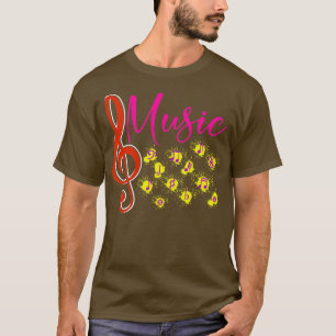 T-shirt Treble Clef Music Notes Musicien Cadeau Musique