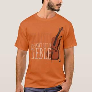 T-shirt Treble Clef Musicien Funny Cellist