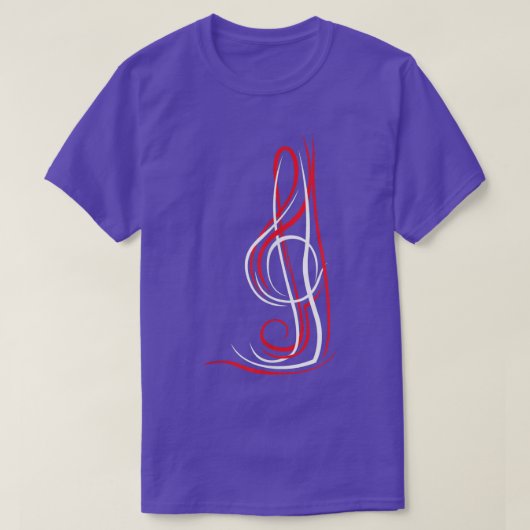 T-shirt Treble Clef Note Music (Design devant)