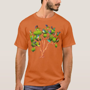 T-shirt Tree Animal Lover Nature Tropical Bird Hummingbird