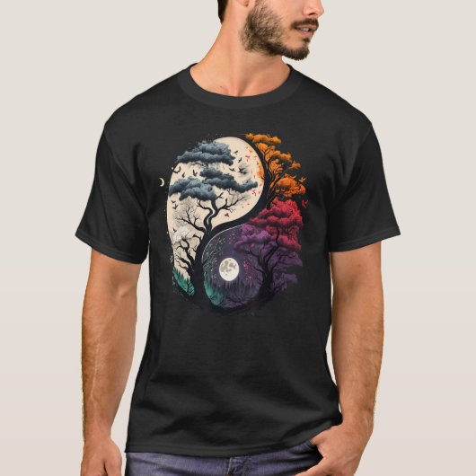 T-shirt Tree of Life Yin Yang (Devant)