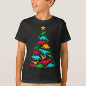 T-shirt Tree Rex Dinosaur Dino Tree Christmas Tree Funny  (Devant)