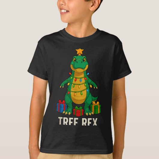 T-shirt Tree Rex Funny Dinosaur Christmas (Devant)