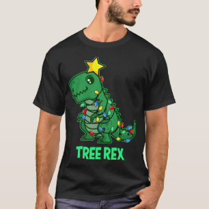 T-shirt Tree Rex Funny Mignonne Retro Christmas Dino