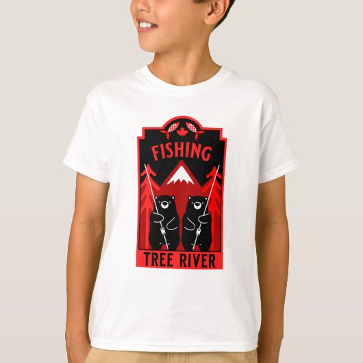 T-shirt Tree River Fishing Canada (Devant)