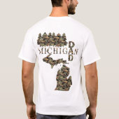 T-shirt Treebark Michigan Papa | Cadeau de Fête des pères (Dos)