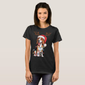 T-shirt Treeing Walker Coonhound Dog Christmas Lights Sant (Devant entier)