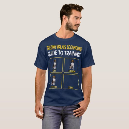 T-shirt Treeing Walker Coonhound Guide Pour L'Entraînement (Devant entier)