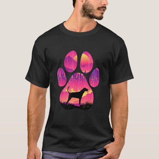 T-shirt Treeing Walker Coonhound Paw Mom Dad Dog Women Me (Devant)