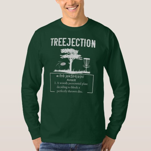 T-shirt Treejection Disc Golf Funny Frisbee Vintage (Devant)