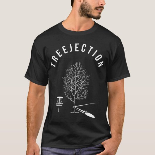 T-shirt Treejection Disk Golf Funny Sports Cadeau (Devant)