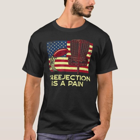 T-shirt Treejection Is A Pain Funny Disc Golf Humor Golfer (Devant)