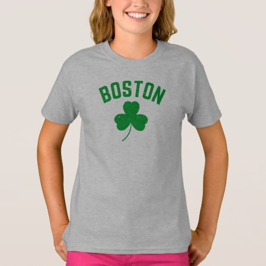 T-shirt Trèfle Chanceux Vert de Boston (Devant)