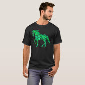 T-shirt Trèfle Cheval St. Patrick Day Fer à cheval (Devant entier)