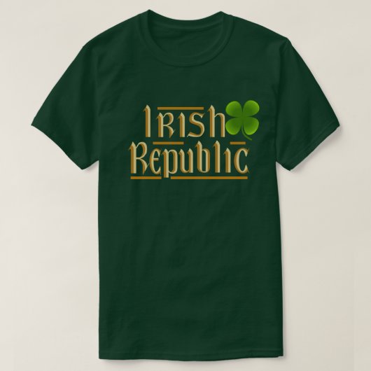 T-shirt Trèfle de côté de la République d'Irlande (Design devant)