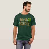 T-shirt Trèfle de côté de la République d'Irlande (Devant entier)