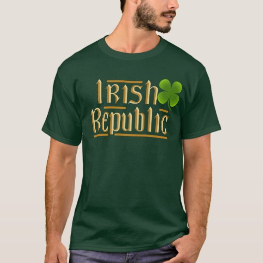 T-shirt Trèfle de côté de la République d'Irlande (Devant)