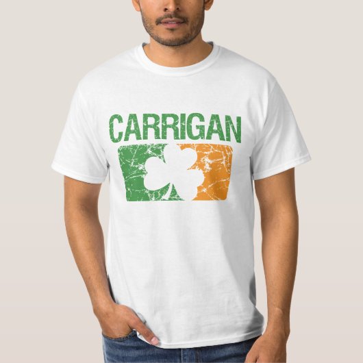 T-shirt Trèfle de nom de famille de Carrigan (Devant)