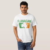 T-shirt Trèfle de nom de famille de Flanagan (Devant entier)