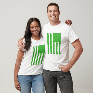 T-shirt Trèfle Drapeau Américain Carré St Patrick