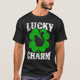 T-shirt Trèfle drôle Feuille Porte-bonheur Chat Persan St