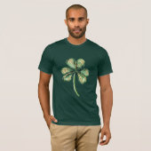T-shirt Trèfle Glitz Or Vert (Devant entier)