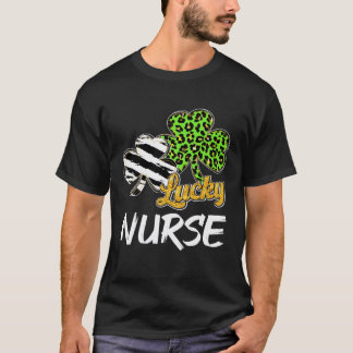 T-shirt Trèfle infirmière irlandais une infirmière chanceu