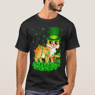 T-shirt Trèfle irlandais Leprechaun Bobcat Jour de la Sain