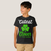 T-shirt Trèfle le plus mignon du patch Funny St. Patrick's (Devant entier)