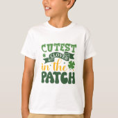 T-shirt Trèfle le plus mignon du patch St Patrick (Devant)