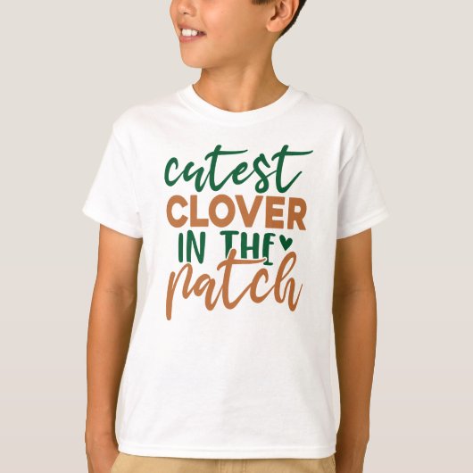 T-shirt Trèfle le plus mignon du patch St Patrick's-60863 (Devant)