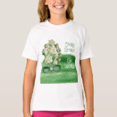 T-shirt Trèfle Shamrock Vert Aquarelle (Devant)
