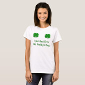 T-shirt Trèfle vert clair, trèfle vert clair, j'ai mis… (Devant entier)