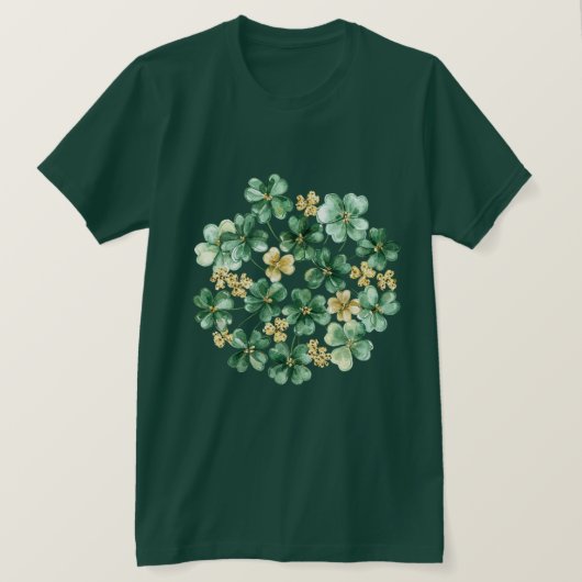 T-shirt Trèfle Vert Or (Design devant)