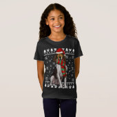 T-Shirt Trek Walker Coonhound Chien Santa Hat Xmas Vilain  (Devant entier)