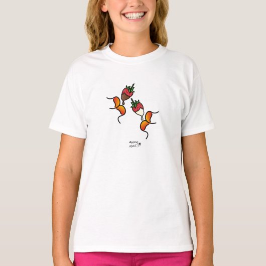 T-shirt tremper la bouleS ! ! ! Fraise et fille au chocola (Devant)