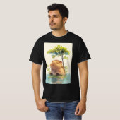 T-shirt Trempette de détente de capybara (Devant entier)