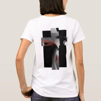 T-Shirt Trend Abstract Zwart Wit Poederig
