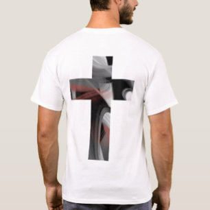 T-Shirt Trend Abstract Zwart Wit Poederig