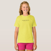 T-shirt Trending Moderne Petite Police Modèle Filles Jaune (Devant entier)