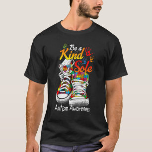T-shirt Trendy Be A Kind Sole Puzzle Chaussures Autisme Pr