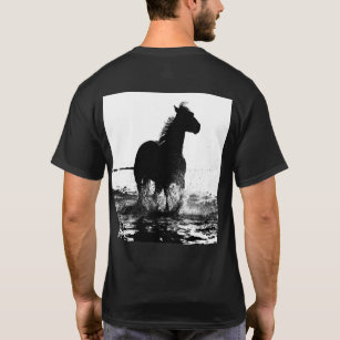 T-shirt Trendy Elegant Modern Runse Horse Pop Art