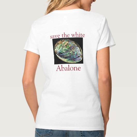 T-shirt Trendy Enregistrer La Citation Blanche Abalone Bla (Dos)
